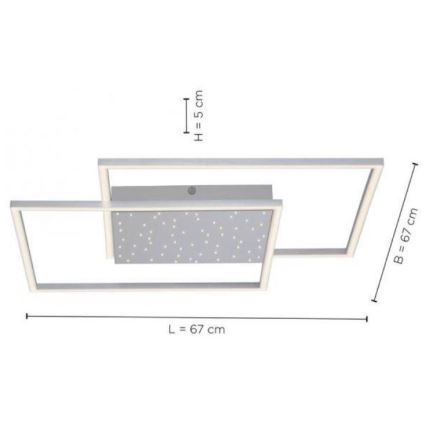 Paul Neuhaus 6024-55 - LED Zatemnitveni lestenec YUKI LED/49W/230V + Daljinski upravljalnik