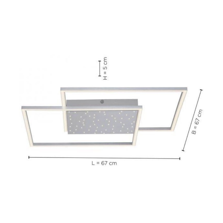 Paul Neuhaus 6024-55 - LED Zatemnitveni lestenec YUKI LED/49W/230V + Daljinski upravljalnik