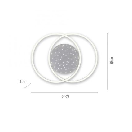 Paul Neuhaus 6025-55 - LED Zatemnitvena stropna svetilka YUKI LED/48W/230V + Daljinski upravljalnik