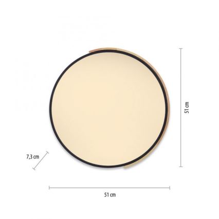 Paul Neuhaus 6071-18 - LED Zatemnitvena stropna svetilka Q-PIATO LED/35W/230V pr. 51 cm 2700-5000K Wi-Fi + Daljinski upravljalnik
