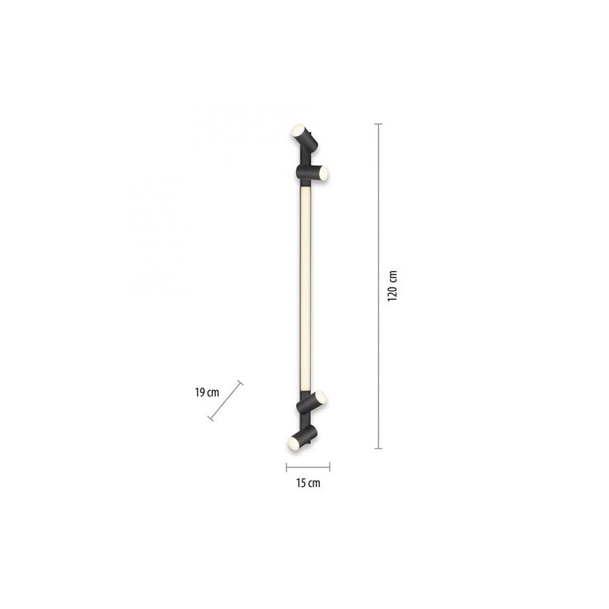 Paul Neuhaus 6121-13 - LED Zatemnitveni reflektor PURE 4xLED/4W/230V + LED/9W 2700-5000K + Daljinski upravljalnik