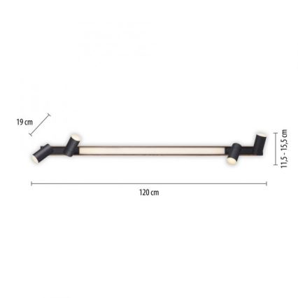 Paul Neuhaus 6121-79 - LED Zatemnitveni reflektor PURE 4xLED/4W/230V + LED/9W 2700-5000K + Daljinski upravljalnik