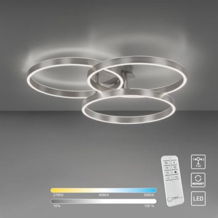 Paul Neuhaus 6233-55 - LED Zatemnitvena stropna svetilka PAAN LED/45,5W/230V 2700-5000K + Daljinski upravljalnik