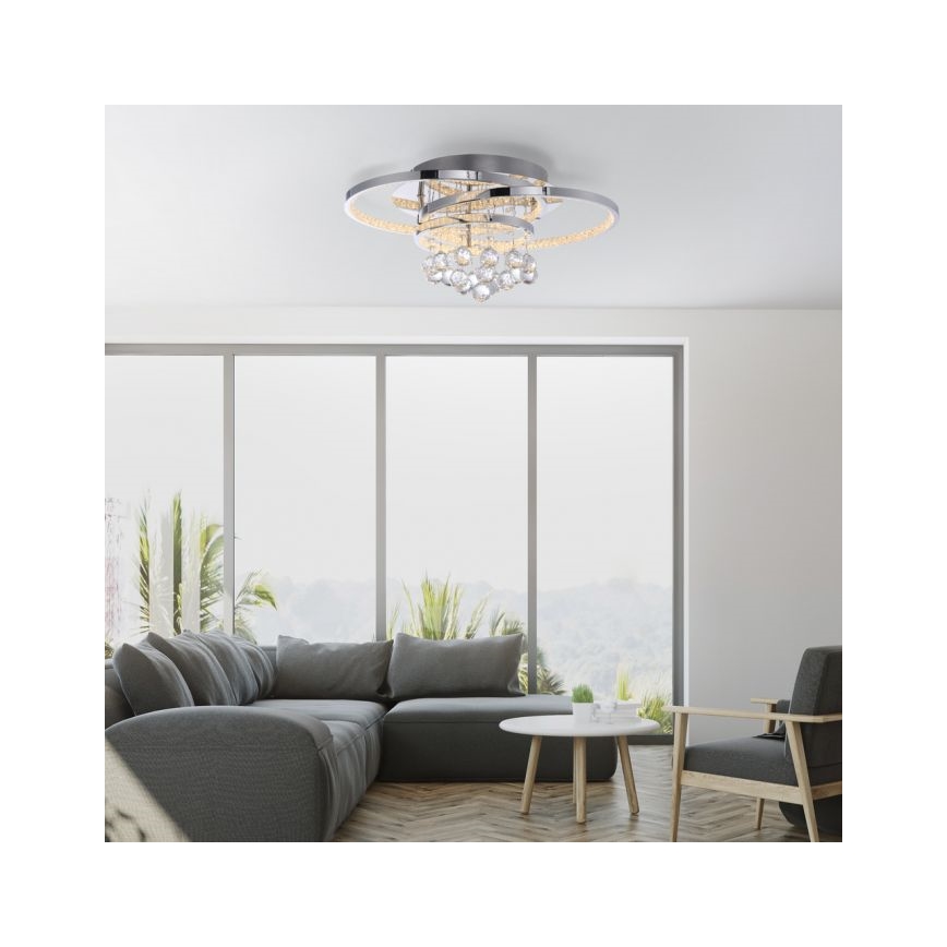 Paul Neuhaus 6267-17 - LED Zatemnitvena stropna svetilka ROTAZO LED/32W/230V pr. 45 cm sijajni krom