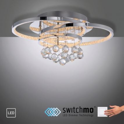 Paul Neuhaus 6267-17 - LED Zatemnitvena stropna svetilka ROTAZO LED/32W/230V pr. 45 cm sijajni krom