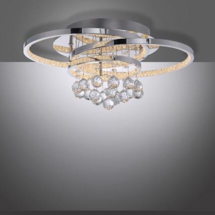 Paul Neuhaus 6267-17 - LED Zatemnitvena stropna svetilka ROTAZO LED/32W/230V pr. 45 cm sijajni krom