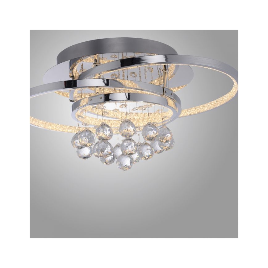 Paul Neuhaus 6267-17 - LED Zatemnitvena stropna svetilka ROTAZO LED/32W/230V pr. 45 cm sijajni krom