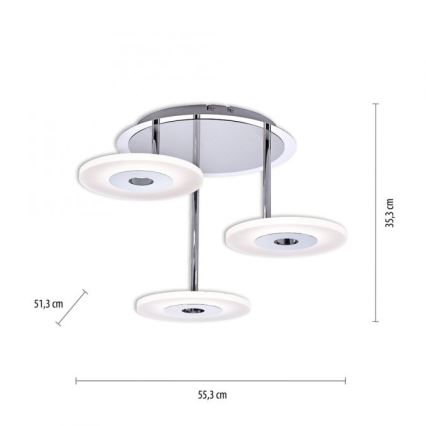 Paul Neuhaus 6446-55 - LED Zatemnitveni lestenec ADALI 3xLED/13W/230V