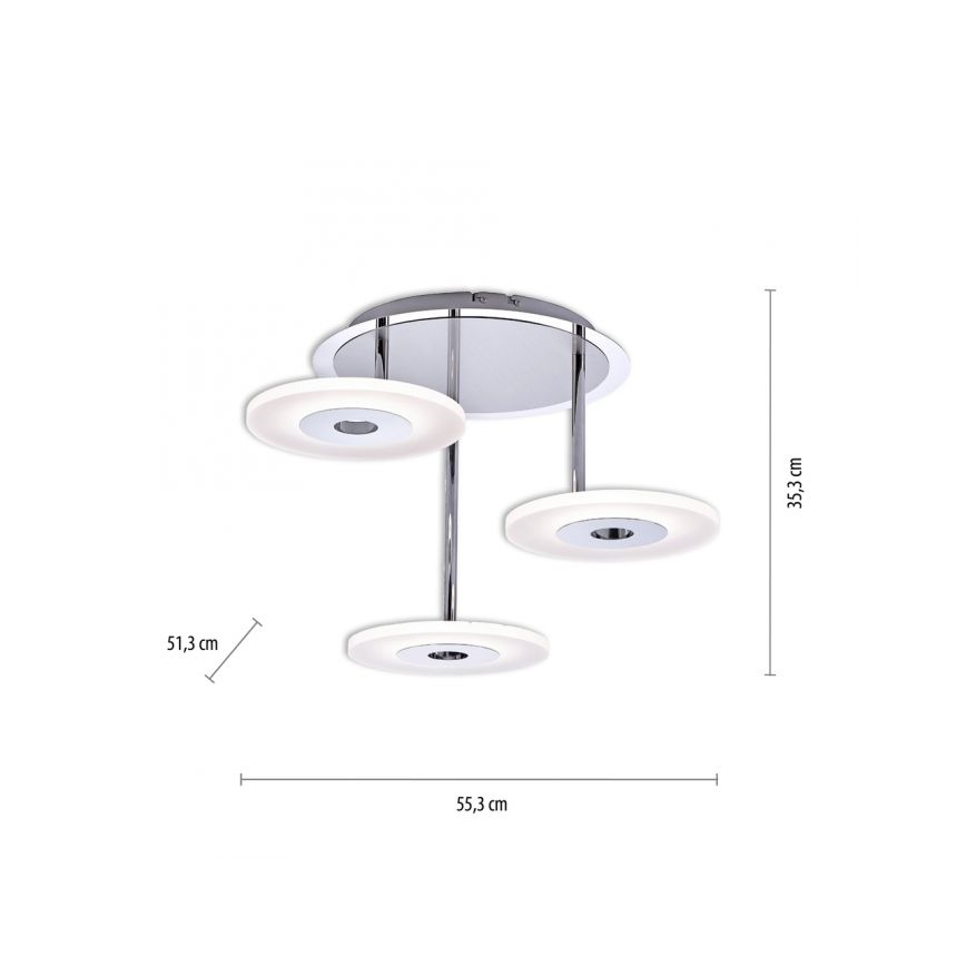 Paul Neuhaus 6446-55 - LED Zatemnitveni lestenec ADALI 3xLED/13W/230V