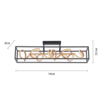Paul Neuhaus 6473-18 - LED Zatemnitveni lestenec na drogu SELINA 4xLED/10,2W/230V