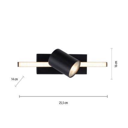 Paul Neuhaus 6523-18 - LED Reflektor BARIK 1xGU10/4,5W/230V + LED/3W