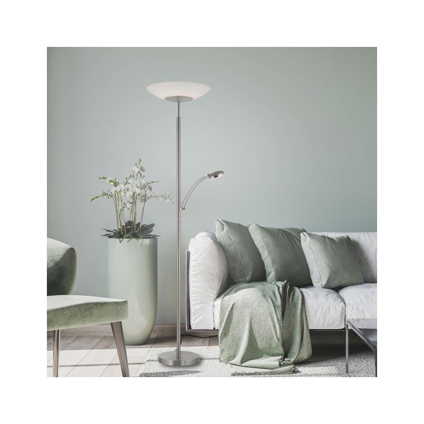 Paul Neuhaus 655-55 - LED Zatemnitvena talna svetilka ALFRED 1xLED/28W+1xLED/4W/230V sijajni krom