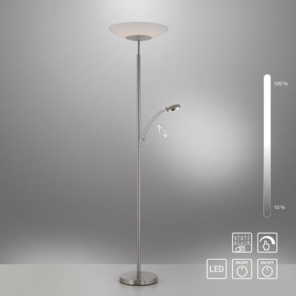 Paul Neuhaus 655-55 - LED Zatemnitvena talna svetilka ALFRED 1xLED/28W+1xLED/4W/230V sijajni krom