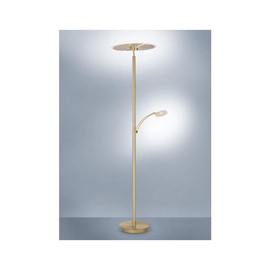 Paul Neuhaus 673-60 - LED Zatemnitvena talna svetilka ARTUR 2xLED/21W/230V+1xLED/6W zlata