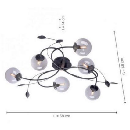 Paul Neuhaus 6737-18 - LED Lestenec WIDOW 6xG9/3W/230V