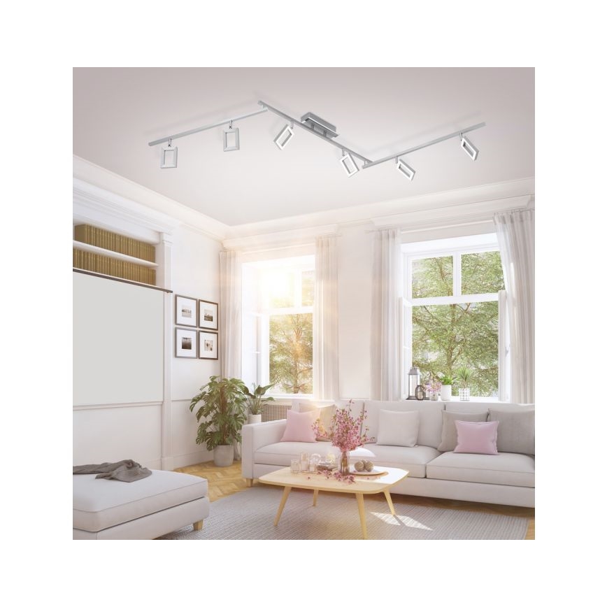 Paul Neuhaus 6965-55 - LED Zatemnitveni reflektor INIGO 6xLED/4W/230V