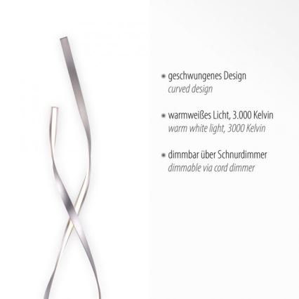 Paul Neuhaus 720-55 - LED Zatemnitvena talna svetilka LINDA LED/27W/230V sijajni krom