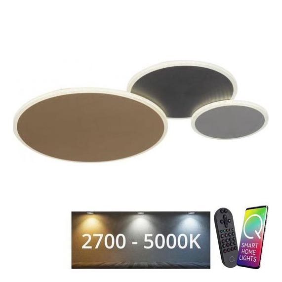 Paul Neuhaus 8007-70 - LED Zatemnitvena stropna svetilka Q-PIATO LED/35W/230V 2700-5000K Wi-Fi + Daljinski upravljalnik