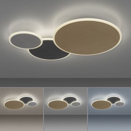 Paul Neuhaus 8007-70 - LED Zatemnitvena stropna svetilka Q-PIATO LED/35W/230V 2700-5000K Wi-Fi + Daljinski upravljalnik