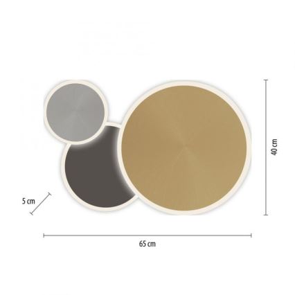 Paul Neuhaus 8007-70 - LED Zatemnitvena stropna svetilka Q-PIATO LED/35W/230V 2700-5000K Wi-Fi + Daljinski upravljalnik