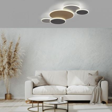 Paul Neuhaus 8008-70 - LED Zatemnitvena stropna svetilka Q-PIATO LED/49W/230V 2700-5000K Wi-Fi + Daljinski upravljalnik