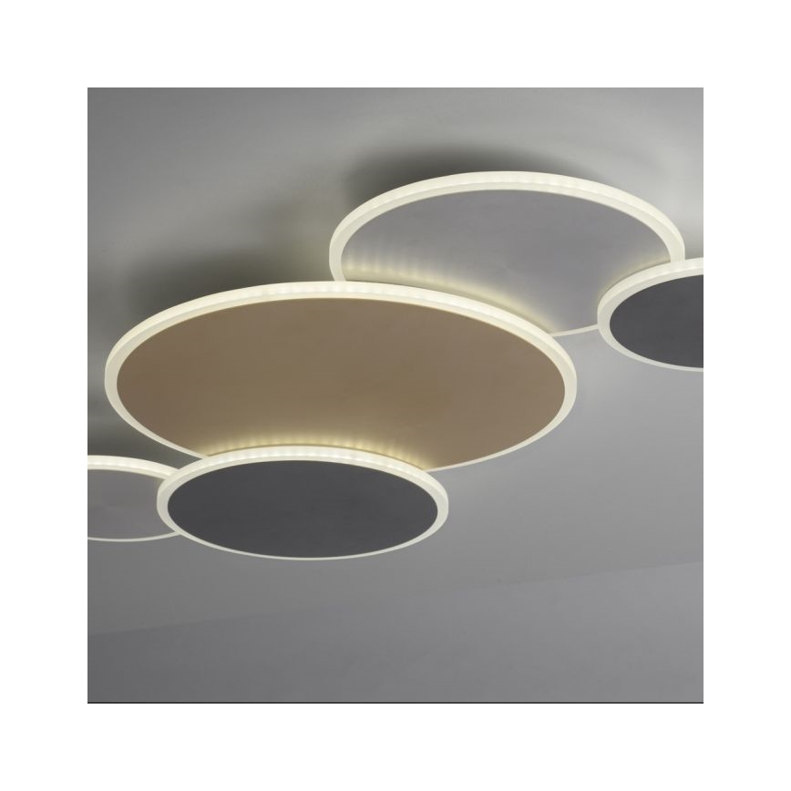 Paul Neuhaus 8008-70 - LED Zatemnitvena stropna svetilka Q-PIATO LED/49W/230V 2700-5000K Wi-Fi + Daljinski upravljalnik
