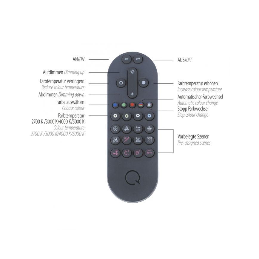 Paul Neuhaus 8008-70 - LED Zatemnitvena stropna svetilka Q-PIATO LED/49W/230V 2700-5000K Wi-Fi + Daljinski upravljalnik