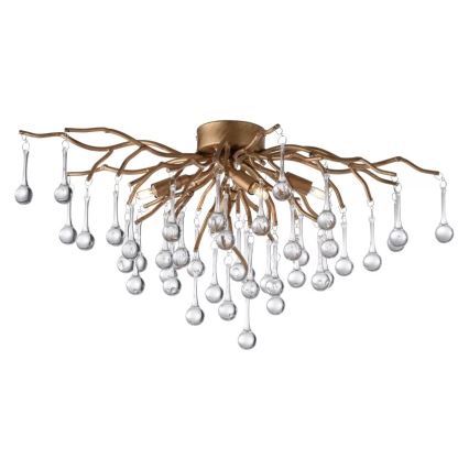 Paul Neuhaus 8090-11 - Nadgradni lestenec ICICLE 4xG9/40W/230V 30x60 cm medenina