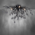 Paul Neuhaus 8090-18 - Pritrjen lestenec ICICLE 4xG9/40W/230V 30x60 cm črna