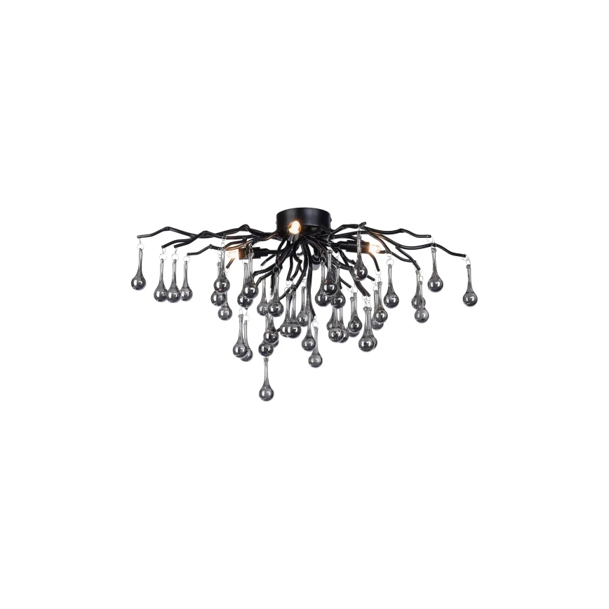 Paul Neuhaus 8090-18 - Pritrjen lestenec ICICLE 4xG9/40W/230V 30x60 cm črna