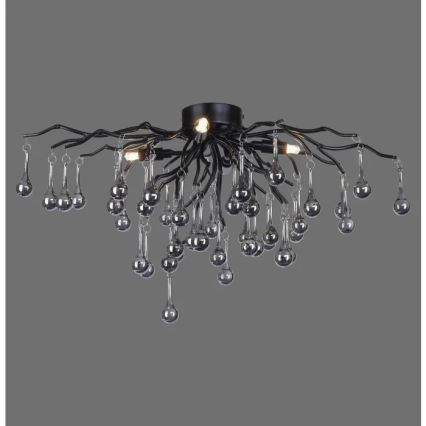 Paul Neuhaus 8090-18 - Pritrjen lestenec ICICLE 4xG9/40W/230V 30x60 cm črna