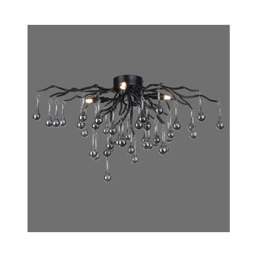 Paul Neuhaus 8090-18 - Pritrjen lestenec ICICLE 4xG9/40W/230V 30x60 cm črna