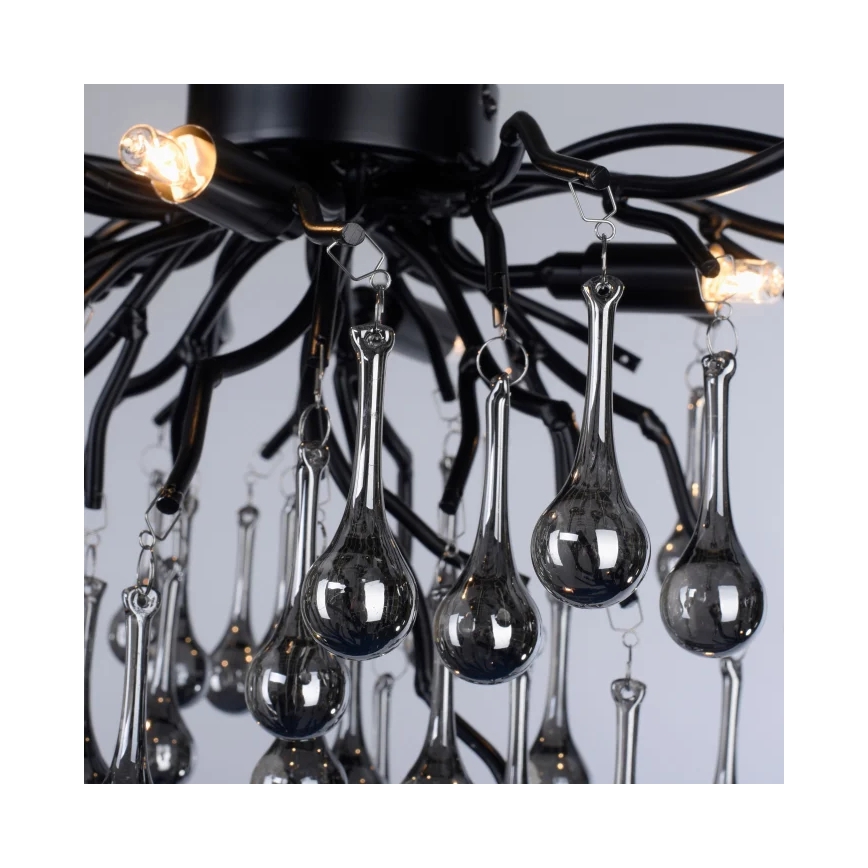 Paul Neuhaus 8090-18 - Pritrjen lestenec ICICLE 4xG9/40W/230V 30x60 cm črna