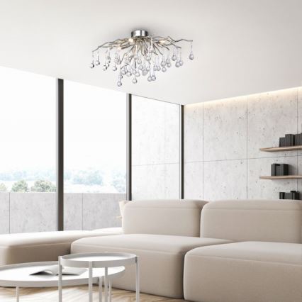 Paul Neuhaus 8090-55 - Nadgradni lestenec ICICLE 4xG9/40W/230V 30x60 cm sijajni krom