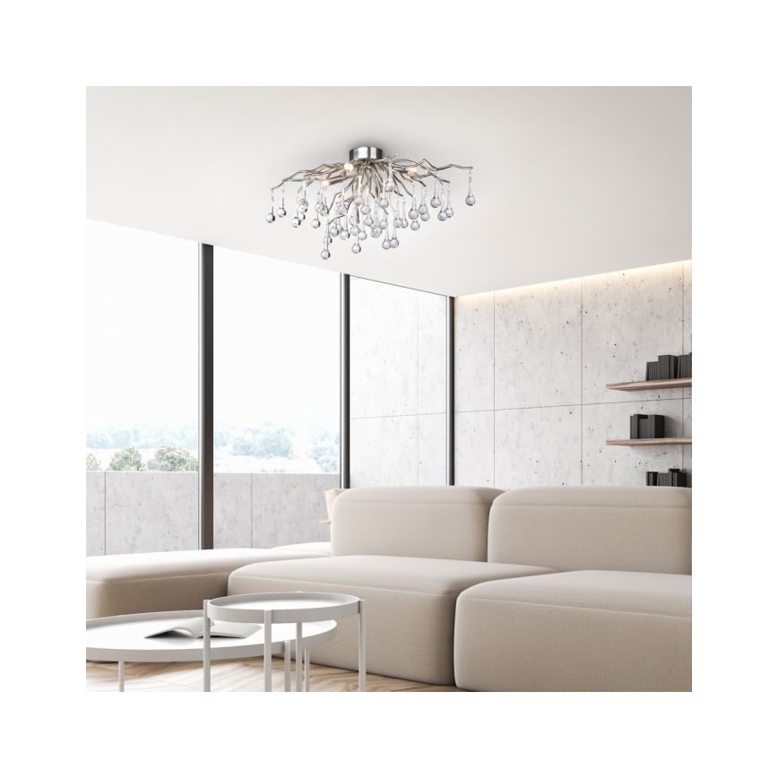 Paul Neuhaus 8090-55 - Nadgradni lestenec ICICLE 4xG9/40W/230V 30x60 cm sijajni krom