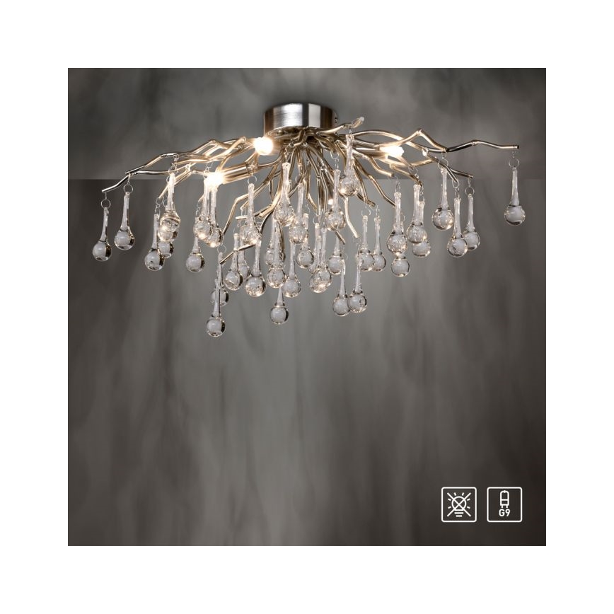 Paul Neuhaus 8090-55 - Nadgradni lestenec ICICLE 4xG9/40W/230V 30x60 cm sijajni krom