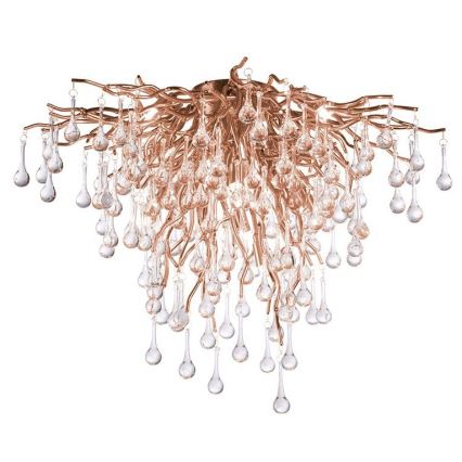 Paul Neuhaus 8091-11 - Nadgradni lestenec ICICLE 9xG9/40W/230V pr. 50 cm medenina