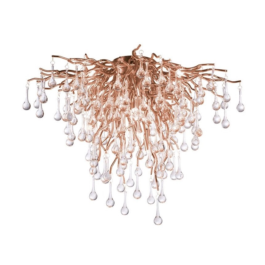 Paul Neuhaus 8091-11 - Nadgradni lestenec ICICLE 9xG9/40W/230V pr. 50 cm medenina