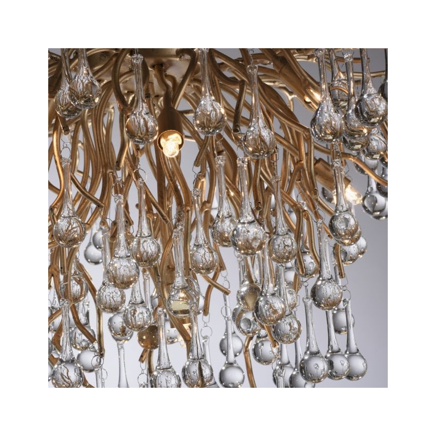 Paul Neuhaus 8091-11 - Nadgradni lestenec ICICLE 9xG9/40W/230V pr. 50 cm medenina