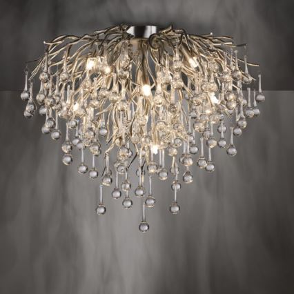 Paul Neuhaus 8091-55 - Nadgradni lestenec ICICLE 9xG9/40W/230V pr. 50 cm sijajni krom