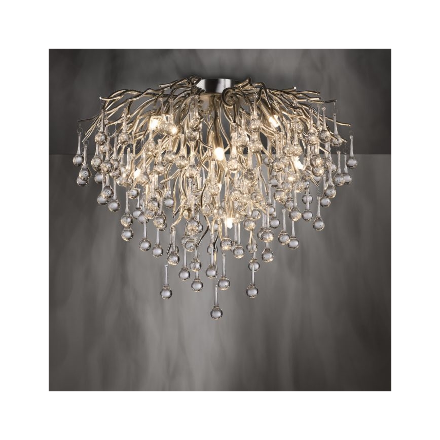 Paul Neuhaus 8091-55 - Nadgradni lestenec ICICLE 9xG9/40W/230V pr. 50 cm sijajni krom