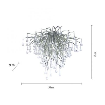 Paul Neuhaus 8091-55 - Nadgradni lestenec ICICLE 9xG9/40W/230V pr. 50 cm sijajni krom