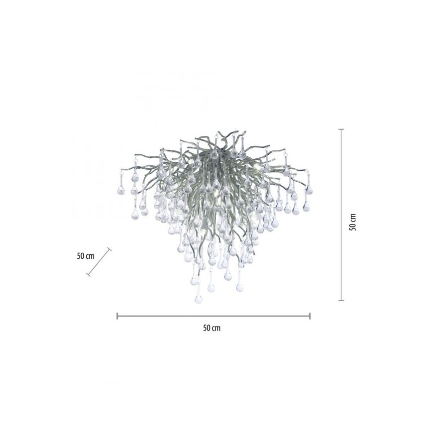 Paul Neuhaus 8091-55 - Nadgradni lestenec ICICLE 9xG9/40W/230V pr. 50 cm sijajni krom