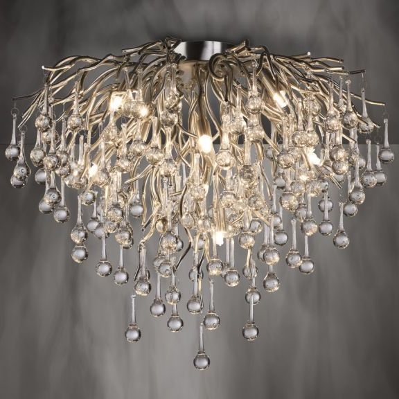 Paul Neuhaus 8091-55 - Nadgradni lestenec ICICLE 9xG9/40W/230V pr. 50 cm sijajni krom