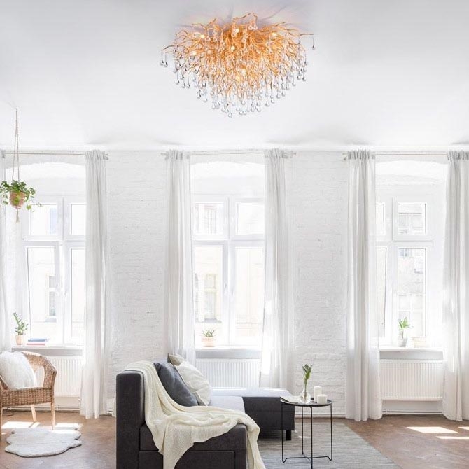 Paul Neuhaus 8092-11 - Nadgradni lestenec ICICLE 14xG9/40W/230V pr. 100 cm medenina