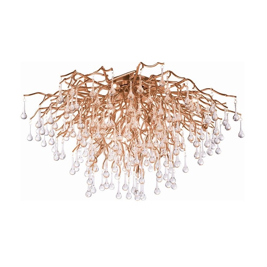 Paul Neuhaus 8092-11 - Nadgradni lestenec ICICLE 14xG9/40W/230V pr. 100 cm medenina