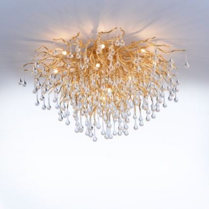 Paul Neuhaus 8092-11 - Nadgradni lestenec ICICLE 14xG9/40W/230V pr. 100 cm medenina