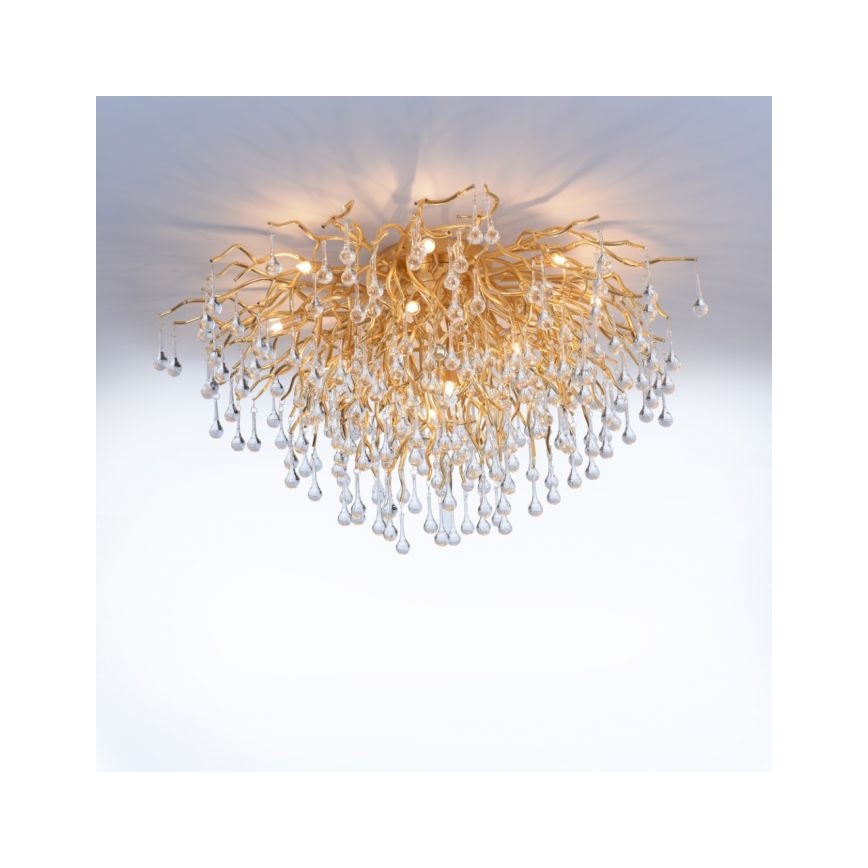 Paul Neuhaus 8092-11 - Nadgradni lestenec ICICLE 14xG9/40W/230V pr. 100 cm medenina