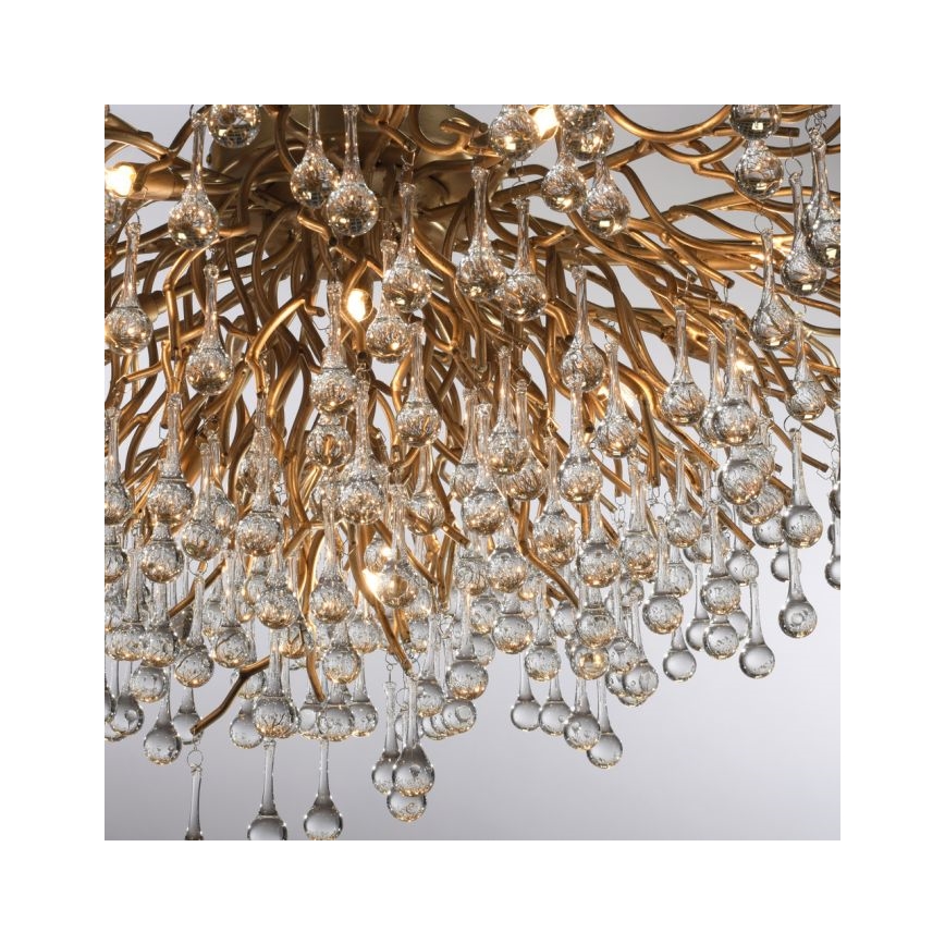 Paul Neuhaus 8092-11 - Nadgradni lestenec ICICLE 14xG9/40W/230V pr. 100 cm medenina