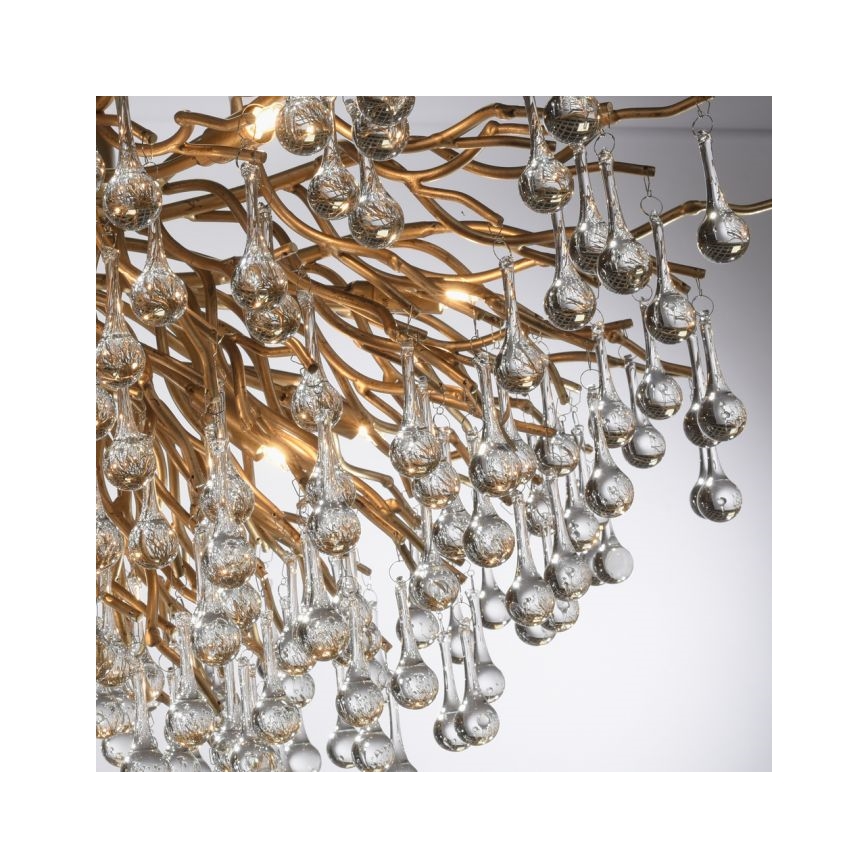 Paul Neuhaus 8092-11 - Nadgradni lestenec ICICLE 14xG9/40W/230V pr. 100 cm medenina